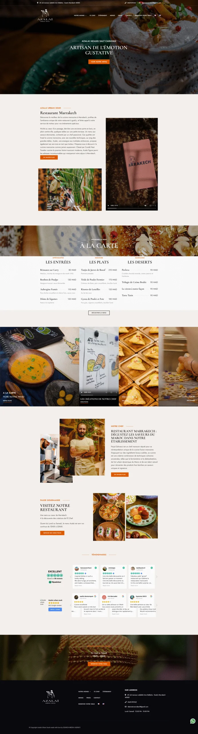 Création site web Azalai Urban Souk — e-commerce artisanat Marrakech par Search Media
