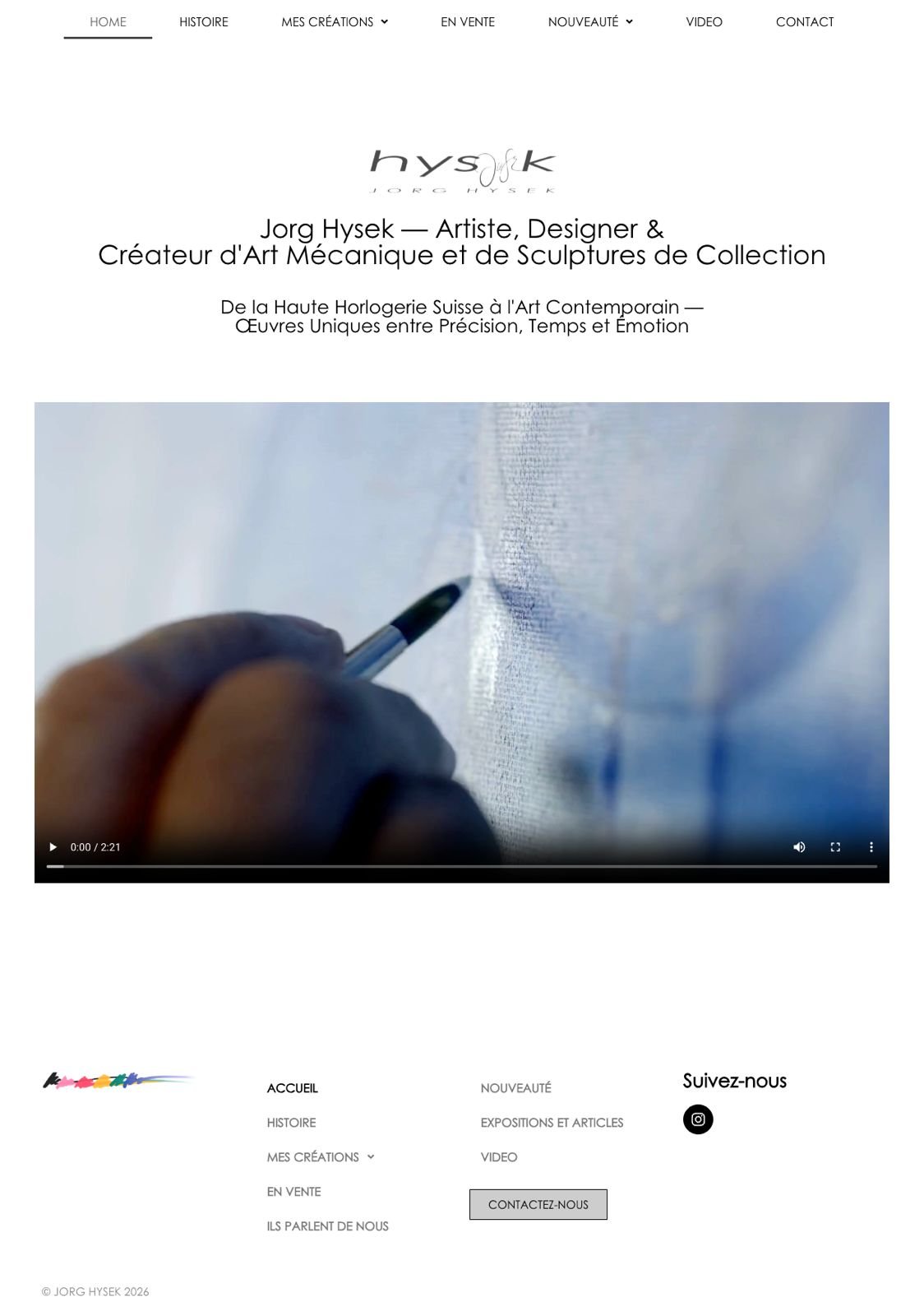 Aperçu du site web Jorg Hysek créé par Search Media — horlogerie de luxe suisse